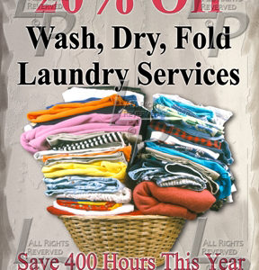 20% off Wash, Dry and Fold